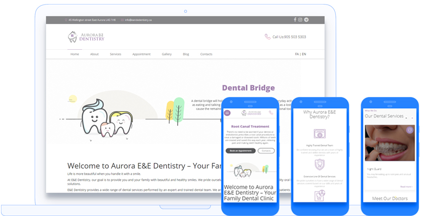 E&E Dentistry Website Design by Webvalue Agency