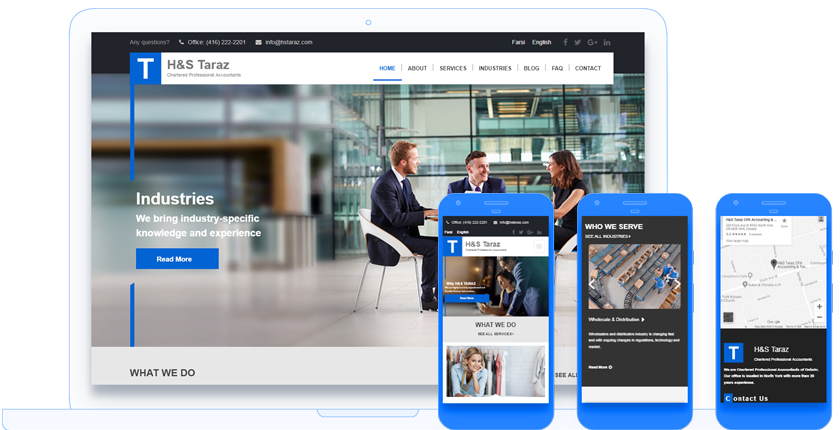 H&S Taraz Web Design in Toronto by WebValue Agency