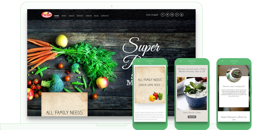 SuperParsian Website Design by Webvalue Agency